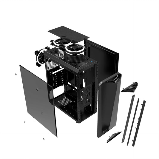 Streamer Computer Case Desktop DIY Full Side Transparent