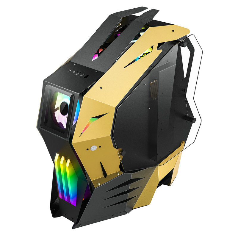 Large Tempered Glass Side Transparent Desktop Case Shell