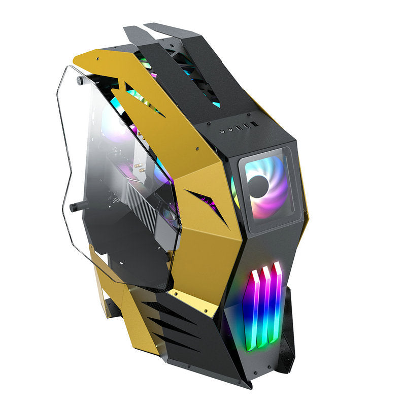 Large Tempered Glass Side Transparent Desktop Case Shell